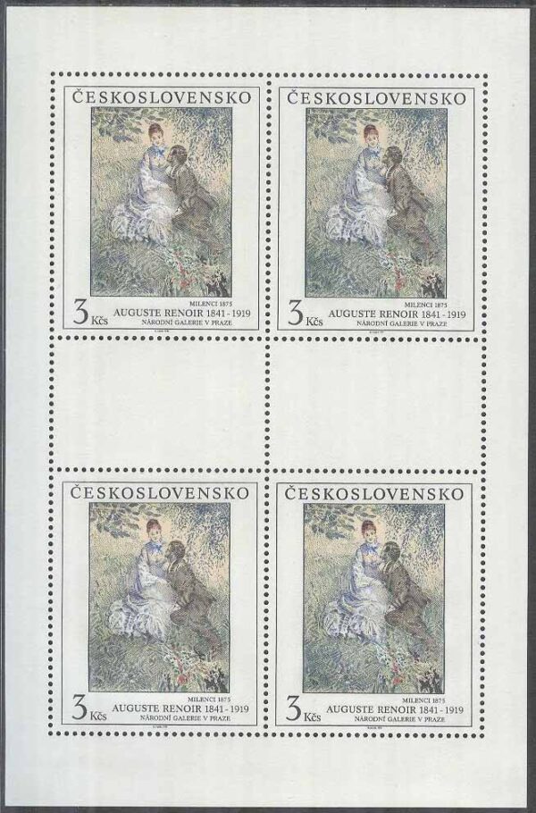 Tjeckoslovakien - M 3103 Konst - Nationalgalerian XXIV, Miniark kpl **