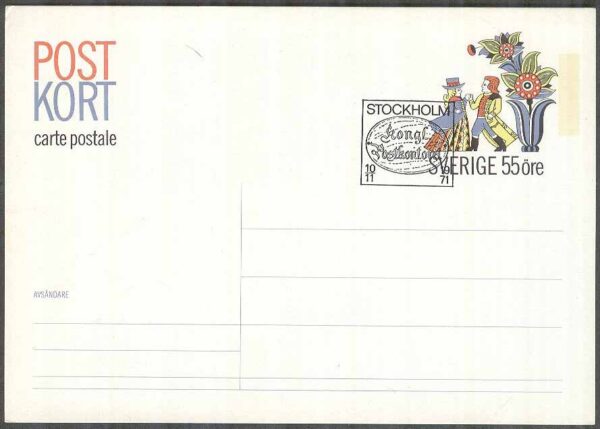F pKe 61 - Postkort enkelt FDC stämplat