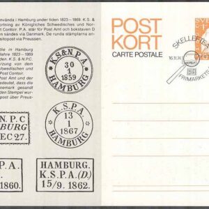 F pKe 65 – Postkort enkelt Tilltryck Frimärkets Dag stpl Skellefteå 16/11-74 FD