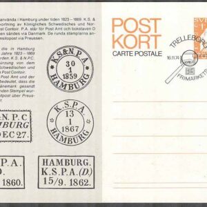 F pKe 65 – Postkort enkelt Tilltryck Frimärkets Dag stpl Trelleborg 16/11-74 FD