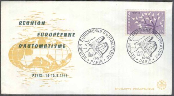 Frankrike - Minnespost 1963-09-14 - Europaunionen 1963 Vinjett