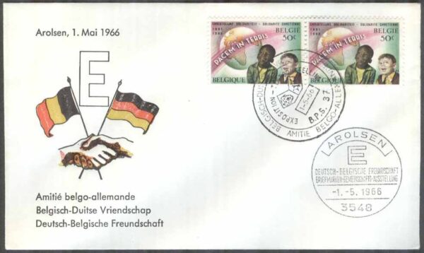 Belgien - Minnespost 1966-05-01 - Belgisk-Tysk vänskap Vinjett