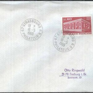Frankrike – FDC 1969-05-16 – Europa CEPT 1969 Adressat