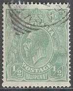 Australien – M   28 X C a Kung Georg V, ½ P stpl