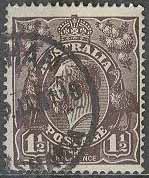 Australien – M   32 X Aa Kung Georg V, 1 ½ P stpl
