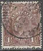 Australien – M   57 Xa Kung Georg V, 1 ½ P stpl