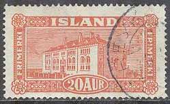 Island – F  170 Vyer och byggnader, 20 aur stpl