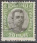 Island – F Tj 47 Christian X, 20 aur stpl