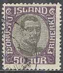 Island – F Tj 49 Christian X, 50 aur stpl