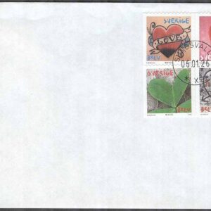 Sverige – FDC 2006-01-26 – Mitt hjärta, 4 kpl, Privat stämplad Sundsvall