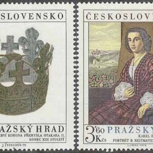 Tjeckoslovakien – M 2505-2506 Konst på Prags slott, 2 kpl **