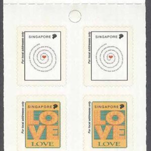 Singapore – M  756-760 Hälsningsfrimärken utan valör, 10 märken i Häfte kpl **