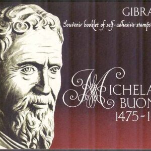 Gibraltar – M  334-336 B Jul 1975 – Michelangelo 500 år, 9 märken i Häfte kpl stpl