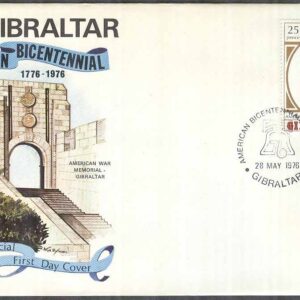 Gibraltar – FDC 1976-05-28 – Amerika oavhängigt i 200 år, 1 kpl Vinjett