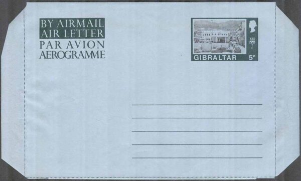 Gibraltar - Aerogram - By Airmail Par Avion, obegagnat