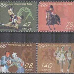 Portugal – M 2128, 2130-2131 OS i Atlanta 1996 bla Brottning – OS 100 år, 3 olika **