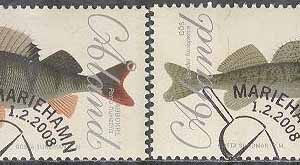 Åland – F  289-290 Fiskar – Abborre & Gös, 2 kpl stpl