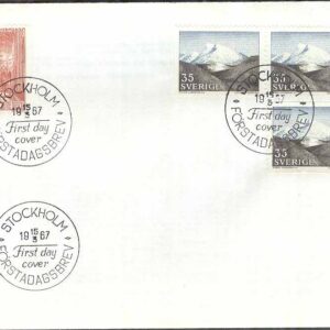 Sverige – FDC 1967-03-15 – Fjället-Uppsala Domkyrka, 4 kpl