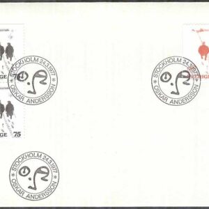 Sverige – FDC 1977-03-24 – Oskar Andersson – Tecknare, 3 kpl