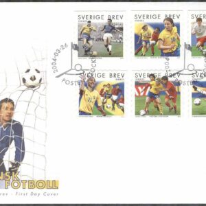 Sverige – FDC 2004-03-26 – Svensk Fotboll, 6 kpl Vinjett 1