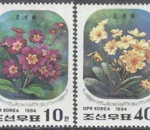 Nordkorea – M 3513-3514 Kim Jong Il 52 år – Blommor, 2 kpl **