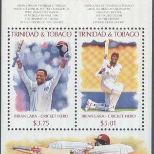 Trinidad & Tobago – M BL  44 Sport – Kricket – Brian Lara, Block **