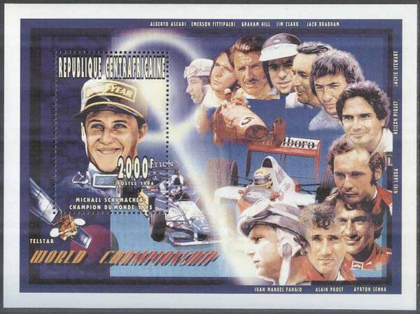 Centralafrika - M BL 579 A Sport - Formel 1 - Michael Schumacher, Block **