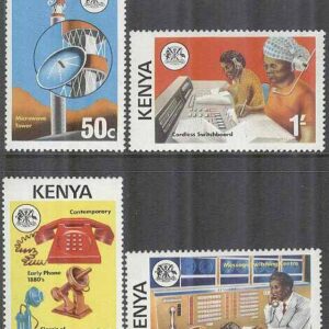 Kenya – M   54-57 A Kommunikationer – Utveckling – Telefon, 4 kpl **