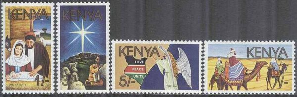 Kenya - M  379-382 Jul 1986 - Konst bla Den Heliga Familjen, 4 kpl **