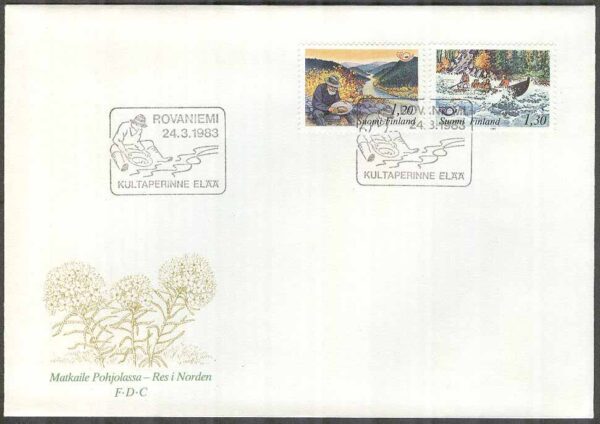 Finland - FDC 1983-03-24 - Norden VI. Res i Norden, 2 kpl Vinjett 1
