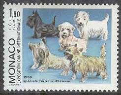 Monaco – M 1756 Internat Hundutställning bla PudelTerrier, 1 kpl **