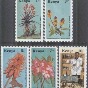 Kenya – M  410-414 Läkeväxter bla Oleanderväxter, 5 kpl **
