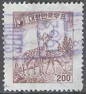 Sydkorea – M  253 Däggdjur – Hjortdjur, 200 H stpl