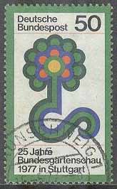 Tyskland – M  927 Förbundsträdgårdsutställningen 25 år – Blomma, 1 kpl stpl