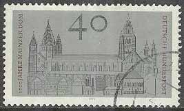 Tyskland – M  845 Mainzer Dom 1000 år – Byggnad, 1 kpl stpl