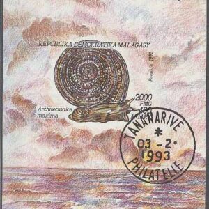 Madagaskar – M BL 208 Mollusker – Blötdjur – Snäcka, Block stpl