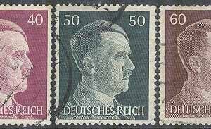Deutsches Reich – M  794-798 Adolf Hitler – Rikskansler, 5 olika stpl