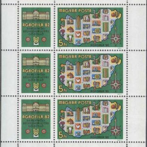 Ungern – M 3575 A Int. frimärksutställning AGROFILA 82. Miniark kpl **