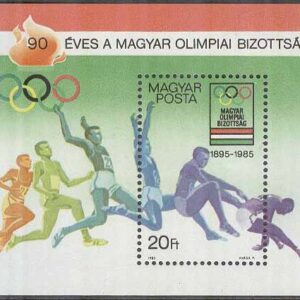 Ungern – M BL 175 A Ungerns Olympiska Kommittén 90 år – Längdhopp, Block **