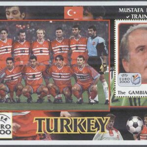 Gambia – M BL 490 EM i Fotboll i Belgien & Holland 2000 Turkiet, Block **