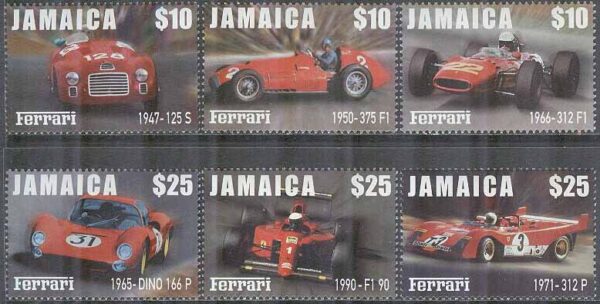 Jamaica - M  952-957 Sport - Ferrari Racing Bilar bla Ferrari 312 P, 6 kpl **