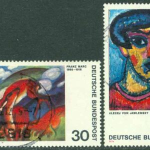Tyskland – M  798-799 Tysk konst av bla Franz Marc, 2 kpl stpl