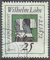 Tyskland – M  710 Wilhelm Löhe död i 100 år – Teolog, 1 kpl stpl