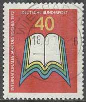 Tyskland – M  740 Internationella Bokåret 1972, 1 kpl stpl