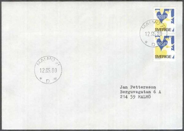 Sverige - FDC 1980-05-12 - Rabattmärken II, par kpl Adressat Privat stämplat