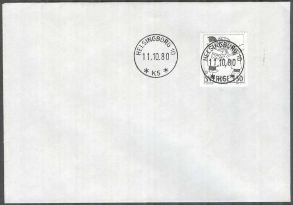 Sverige - FDC 1980-10-11 - Svenska serier,  F 1143 Privat stämplat