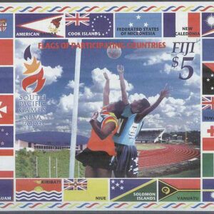 Fiji – M BL  42 Sport – 40 :e Sydpazifik-Spelen Deltagarnas Flaggor, Block **