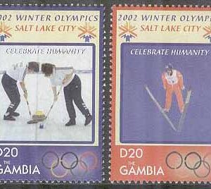 Gambia – M 4665-4666 OS i Salt Lake City 2002 Curling & Backhoppning, 2 kpl **