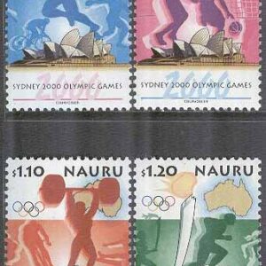 Nauru – M  499-502 OS i Sydney 2000 bla Löpning & Basket, 4 jok **