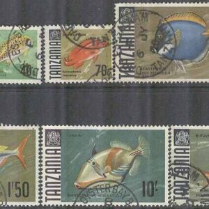 Tanzania – M   24, 27, 29-30, 33-34 Fiskar blaGuldgrouper, 6 olika stpl